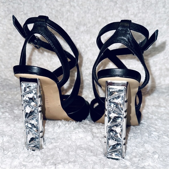 Gianni Bini Leather Heels with Jewel Accents - Picture 6 of 8